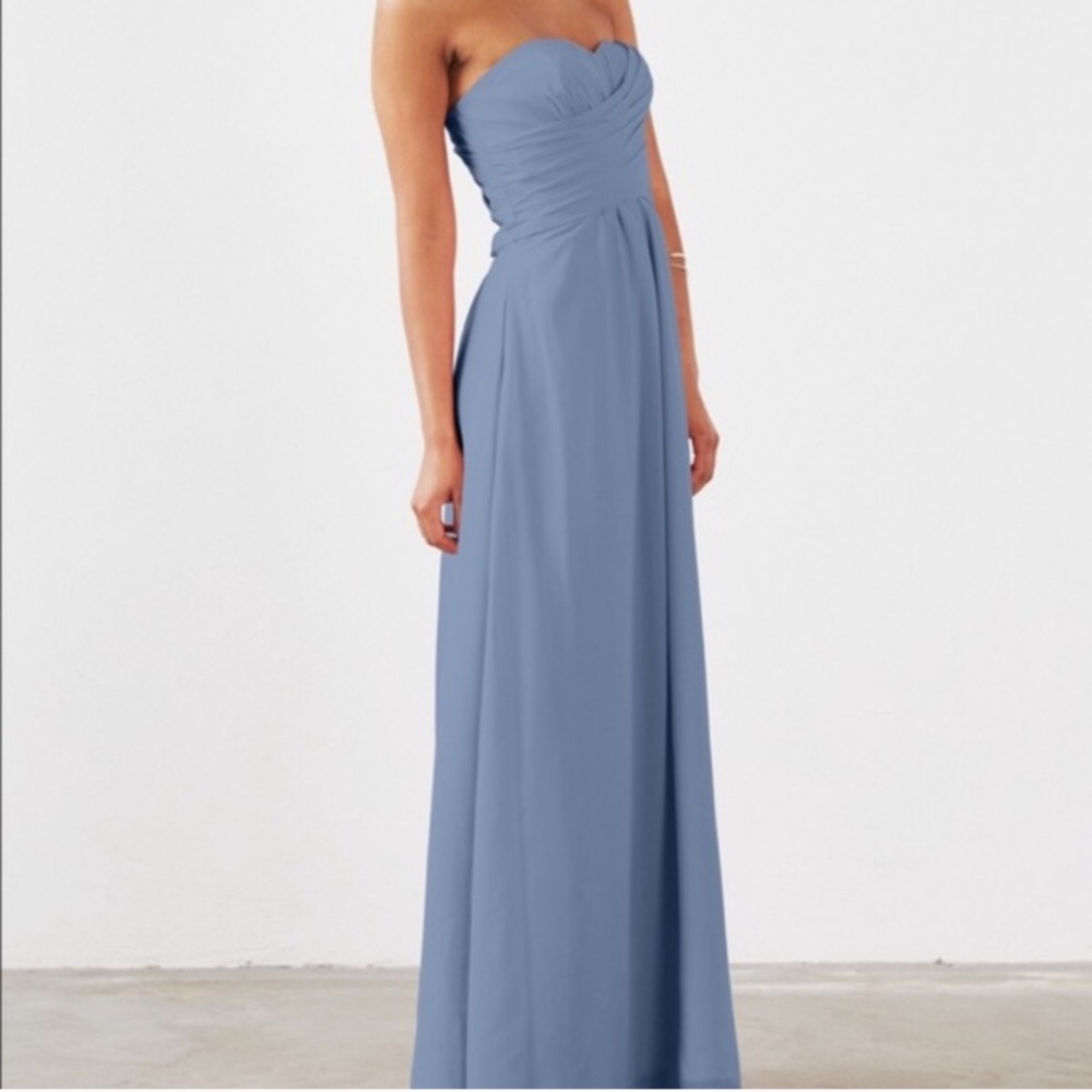 Dusty blue bridesmaid dress